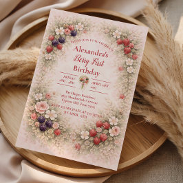 Little Berry Celebration 1st Birthday Einladung