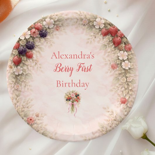 Little Berry Celebration 1st Birthday Pappteller