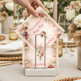 Little Berry Celebration 1st Birthday Serviette