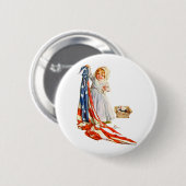 Little Betsy Ross und die amerikanische Flagge Button (Vorne & Hinten)