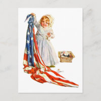 Little Betsy Ross und die amerikanische Flagge