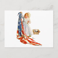 Little Betsy Ross und die amerikanische Flagge