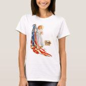 Little Betsy Ross und die amerikanische Flagge T-Shirt (Vorderseite)