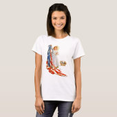 Little Betsy Ross und die amerikanische Flagge T-Shirt (Vorne ganz)