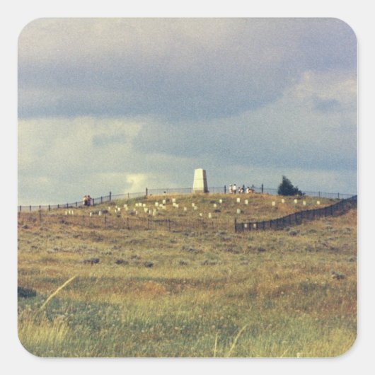 Little Bighorn Battlefield National Monument (Foto Quadratischer Aufkleber (Vorderseite)