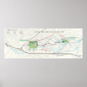 Little Bighorn-Schlachtfeld-nationales Monument Poster