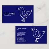Little Bird 05 - Deep Navy Visitenkarte (Vorne/Hinten)