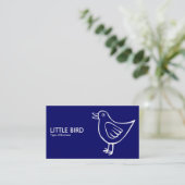 Little Bird 05 - Deep Navy Visitenkarte (Stehend Vorderseite)
