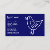 Little Bird 05 - Deep Navy Visitenkarte (Rückseite)
