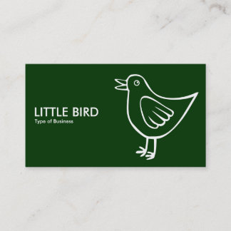 Little Bird 05 - Dunkelgrün Visitenkarte