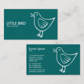 Little Bird 05 - Moss Green Visitenkarte (Vorne/Hinten)