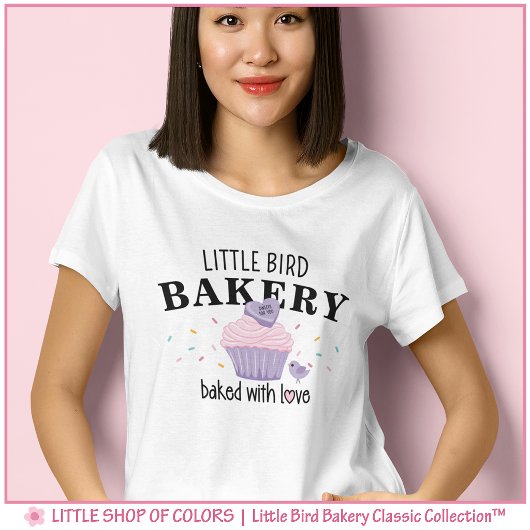 Little Bird Bakery Süßer Cupcake T-Shirt
