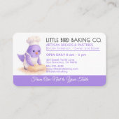 Little Bird Bakery Wasserfarbe Visitenkarte (Rückseite)