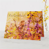 Little Bird Beileid Karte (Gelbe Blume)