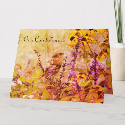 Little Bird Beileid Karte (Vorderseite)