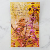 Little Bird Beileid Karte (Innenseite)