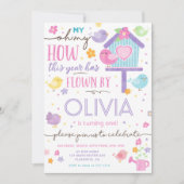 Little Bird Birthday Party Einladung (Vorderseite)