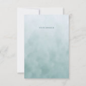 Little Bird Blue Pink Blume Danke Karte (Rückseite)