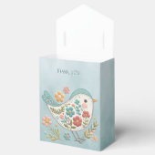 Little Bird Blue Pink Blume Gefälligkeitsbox Geschenkschachtel (Geöffnet)