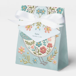 Little Bird Blue Pink Blume Gefälligkeitsbox Geschenkschachtel