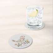 Little Bird Colorful Floral Paper Untersetzer (Vor Ort)