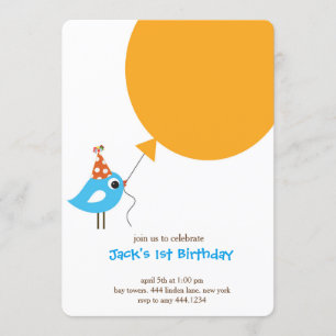 Little Bird Einladung zum ersten Geburtstag