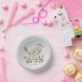 Little Bird farbenfrohe Blumenpapier Bowl Pappteller (Party)