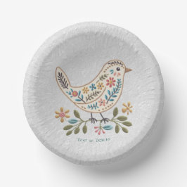 Little Bird farbenfrohe Blumenpapier Bowl Pappteller