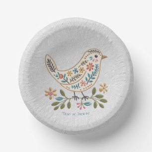 Little Bird farbenfrohe Blumenpapier Bowl Pappteller
