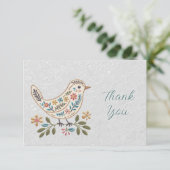 Little Bird farbenfrohe Flora Dankeschön Karte (Stehend Vorderseite)