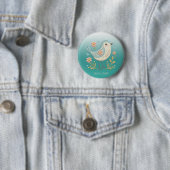 Little Bird Floral Embroidery Green Button (Beispiel)