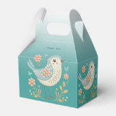 Little Bird Floral Embroidery Green Fevor Box Geschenkschachtel (Rückseite)