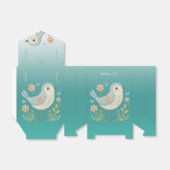 Little Bird Floral Embroidery Green Fevor Box Geschenkschachtel (Ungefaltet)