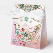 Little Bird Floral Embroidery Pink Fevor Box Geschenkschachtel (Vorderseite)