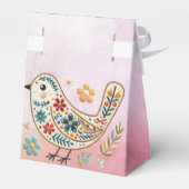 Little Bird Floral Embroidery Pink Fevor Box Geschenkschachtel (Rückseite)
