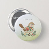 Little Bird Floral Gold Button (Vorne & Hinten)