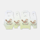 Little Bird Floral Gold Fevor Box Geschenkschachtel (Ungefaltet)