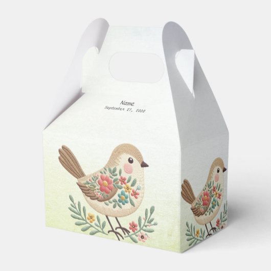 Little Bird Floral Gold Fevor Box Geschenkschachtel (Vorderseite)
