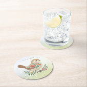 Little Bird Floral Gold Paper Untersetzer (Vor Ort)