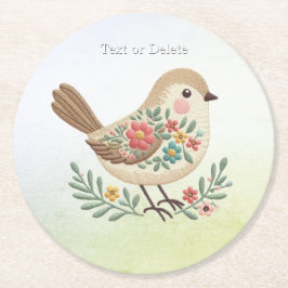 Little Bird Floral Gold Paper Untersetzer