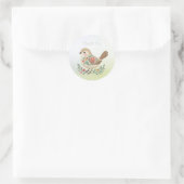 Little Bird Floral Gold Sticker (Tasche)