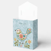 Little Bird Floral Green Blätter Gefälligkeitsbox Geschenkschachtel (Geöffnet)