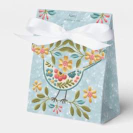 Little Bird Floral Green Blätter Gefälligkeitsbox Geschenkschachtel