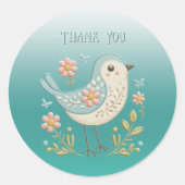 Little Bird Floral Sticker (Vorderseite)