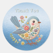 Little Bird Floral Sticker (Vorderseite)