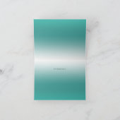 Little Bird Floral Stickerei Grün Danke Karte (Innenseite)