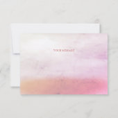 Little Bird Floral Stickerei Pink Danke Karte (Rückseite)