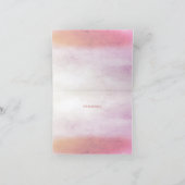 Little Bird Floral Stickerei Pink Danke Karte (Innenseite)