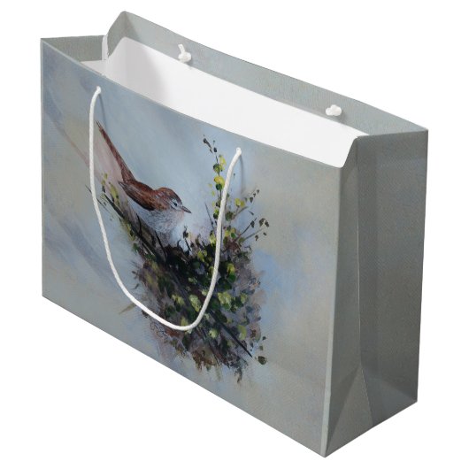 Little Bird Große Geschenktüte (Vorderseite Schrägansicht)