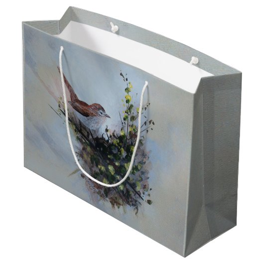Little Bird Große Geschenktüte (Rückseite Schrägansicht)